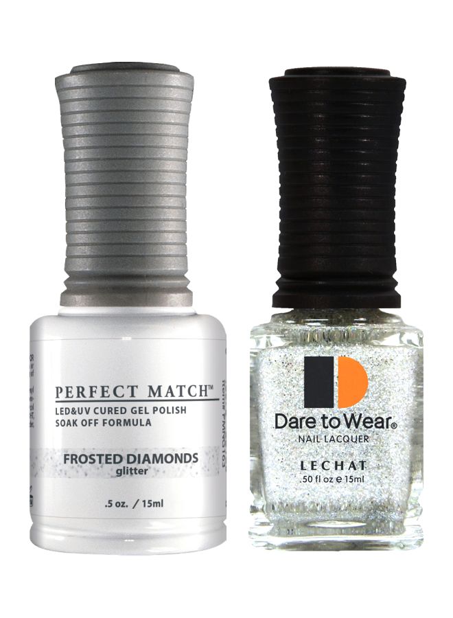 Lechat 2-Piece Perfect Match Gel Polish With Dare To Wear Nail Lacquer Set Frosted Diamonds - Image 1