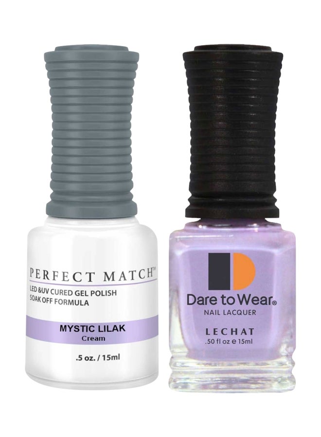 Lechat 2-Piece Perfect Match Gel Polish With Dare To Wear Nail Lacquer Set Mystic Lilac - Image 1