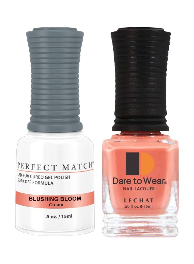 Lechat 2-Piece Perfect Match Gel Polish With Dare To Wear Nail Lacquer Set Blushing Bloom - Image 1
