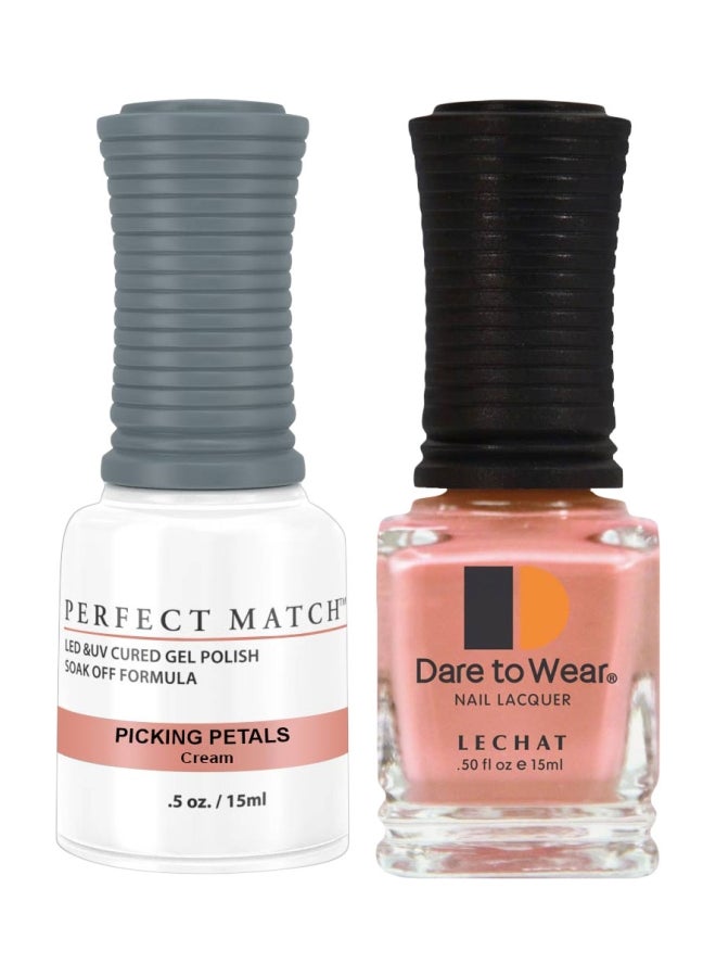 Lechat 2-Piece Perfect Match Gel Polish With Dare To Wear Nail Lacquer Set Picking Petals - Image 1