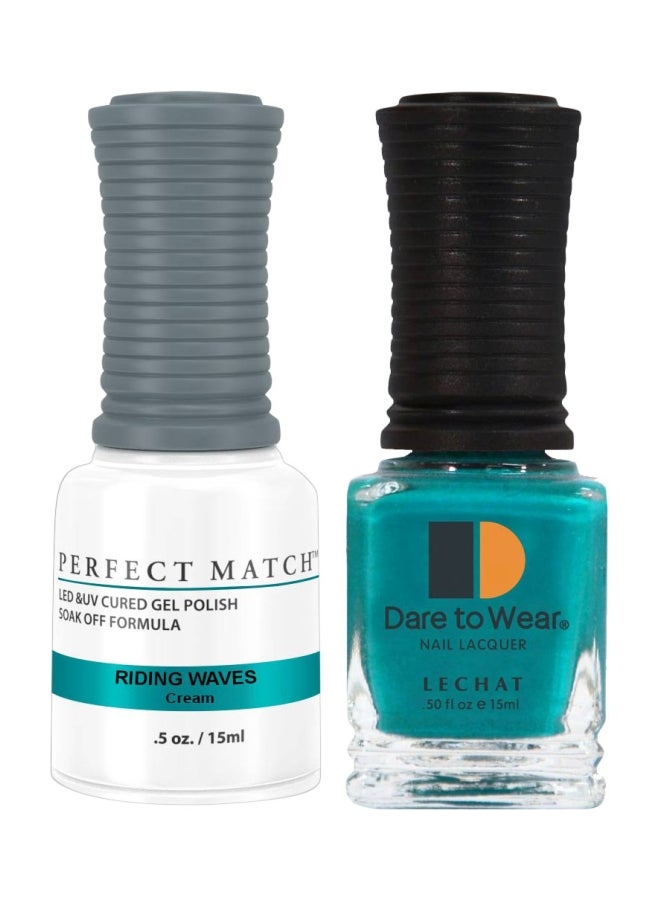 Lechat 2-Piece Perfect Match Gel Polish And Dare To Wear Nail Lacquer Set Riding Waves - Image 1