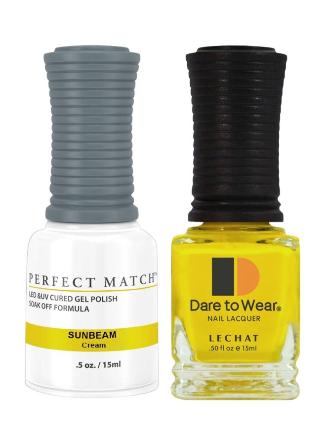 Lechat 2-Piece Perfect Match Gel Polish And Dare To Wear Nail Lacquer Set Sunbeam - Image 1