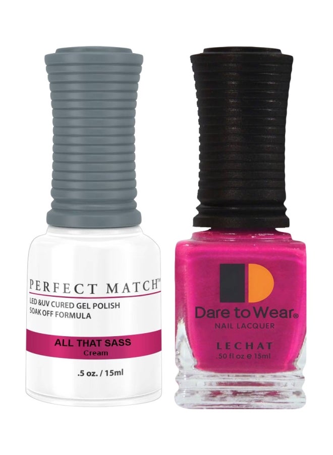 Lechat 2-Piece Perfect Match Gel Polish And Dare To Wear Nail Lacquer Set All That Sass - Image 1