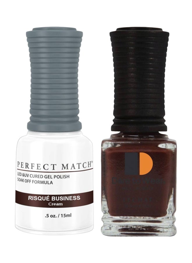 Lechat 2-Piece Perfect Match Gel Polish And Dare To Wear Nail Lacquer Set Risqué Business - Image 1