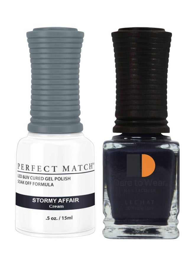 Lechat 2-Piece Perfect Match Gel Polish And Dare To Wear Nail Lacquer Set Stormy Affair - Image 1