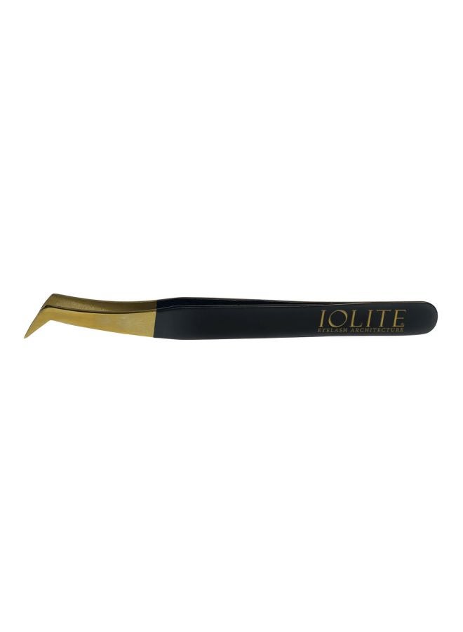 IOLITE Eyelash Architecture Volume Tweezers Black/Gold - Image 1