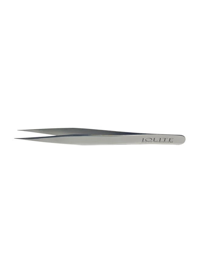 IOLITE Eyelash Architecture Straight Tweezers Silver - Image 1