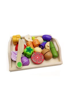Pretend Cut Fruit And Vegetable Slicer Cutting Toy Play House Kitchen Set