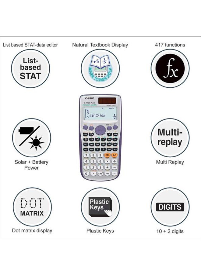 CASIO Plus 12 Digits Battery Powered Calculator Silver/Black - Image 2