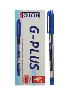 Roto 12-Piece G-Plus Ballpoint Pen Set Clear/Blue/Red 