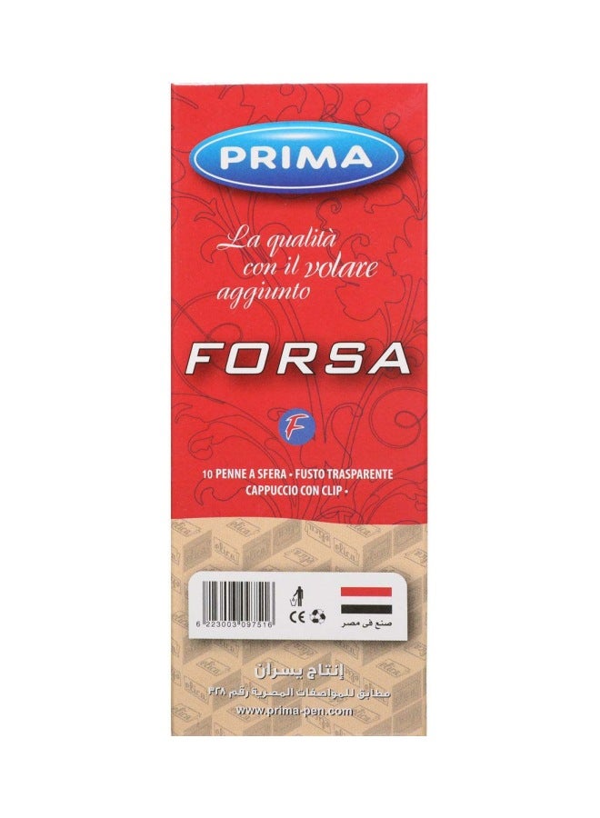 PRIMA 10-Piece Forsa Ballpoint Pen Set Blue  - Image 3