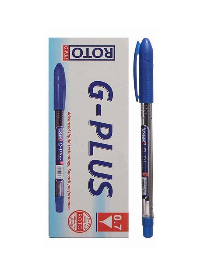 Roto 10-Piece G-Plus Ballpoint Pen Set Clear/Blue/Red