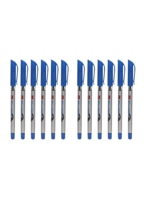 12-Piece Liquid Ballpoint Pen Set Blue