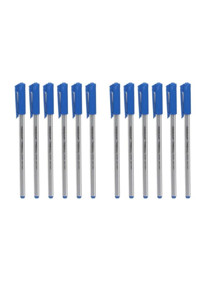 Pensan 12-Piece TriBall Ballpoint Pen Set Blue  - Image 1
