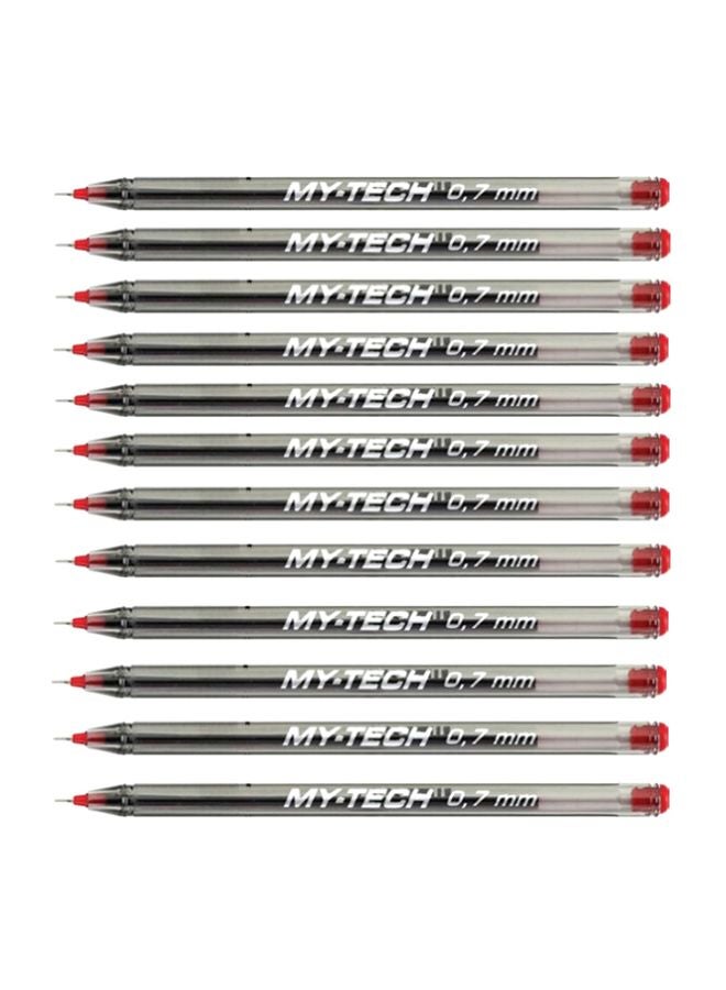 Pensan 12-Piece My-Tech Ballpoint Pen Set Red  - Image 1