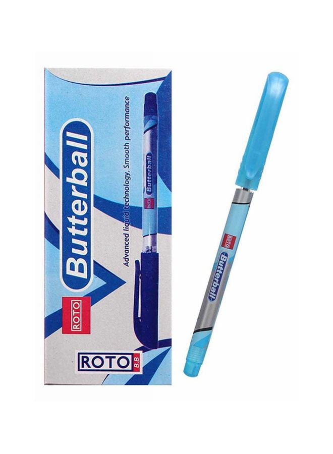 Roto 12-Piece Butterball Liquid Ballpoint Pen Set Blue - Image 2