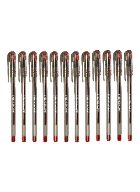 12-Piece My-Tech Ballpoint Pen Red