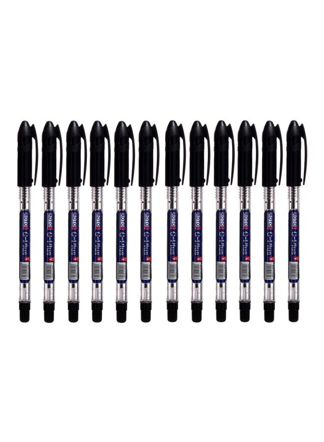 Roto 12-Piece G-Plus Ballpoint Pen Set Black - Image 1