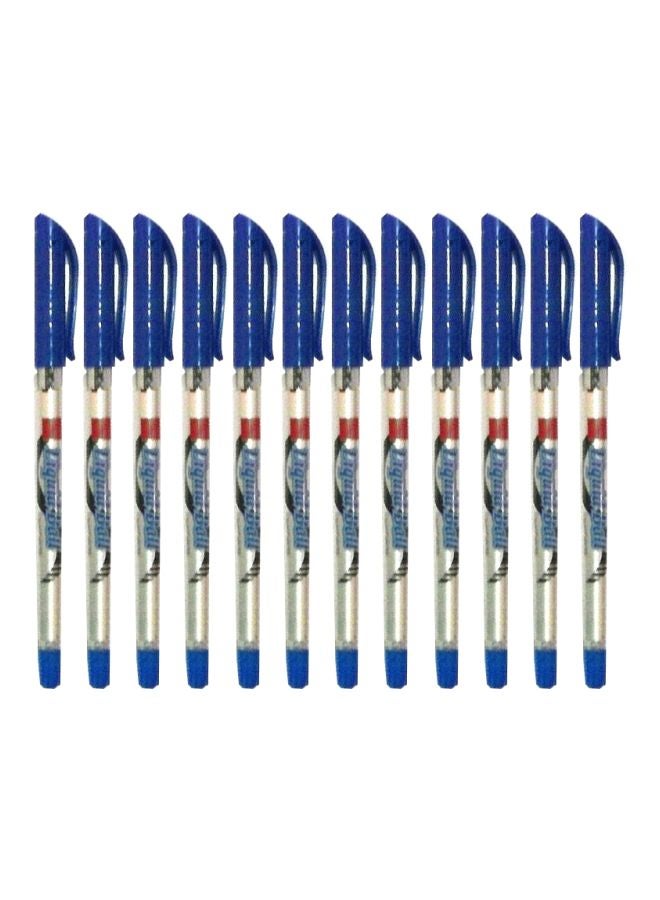 12-Piece Liquid Ballpoint Pen Set Blue