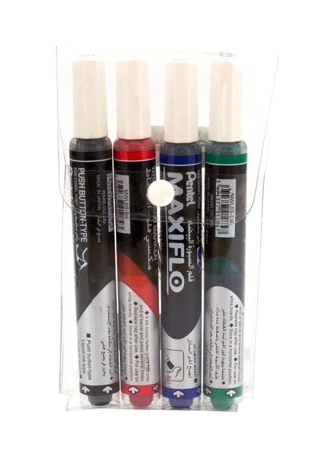 Pack Of 4 Maxi Flo Whiteboard Marker Multicolour - v1595855777/N39510340A_1