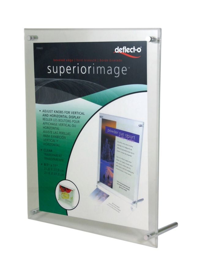 Deflecto Acrylic Superior Image Stand-Up Sign Holder Clear