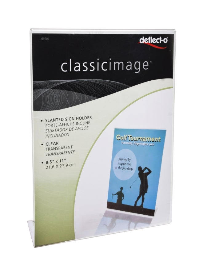 Classic Image Slanted Sign Holder Clear - v1595855781/N39510407A_1