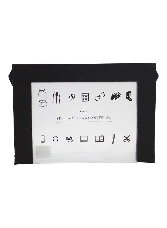 Single Pocket Stuff Organizer Black/Clear