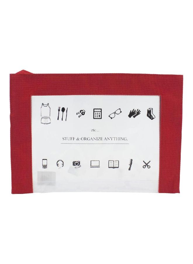 ROCO Single Pocket Stuff Organizer Red/Clear
