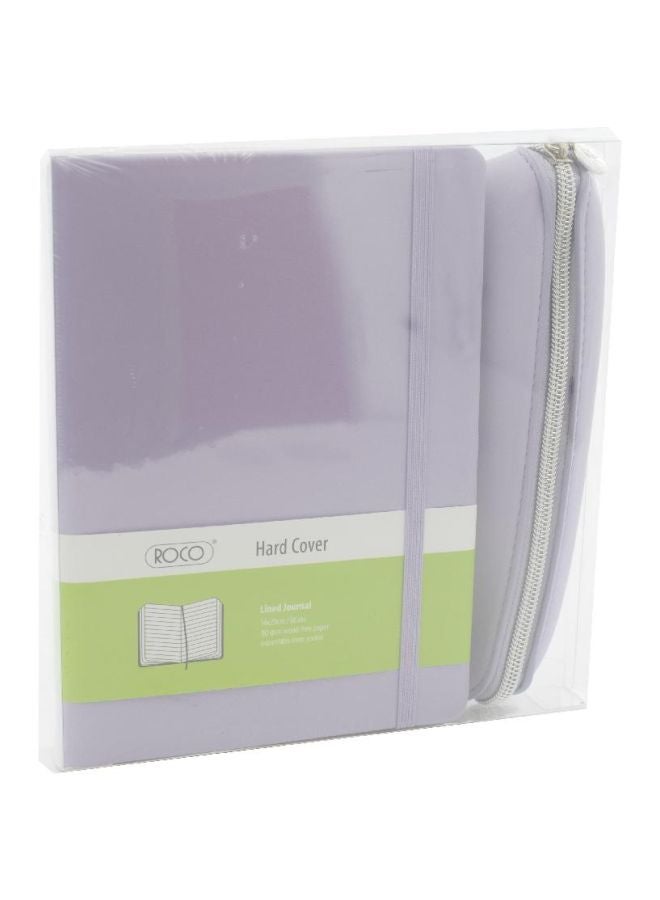 ROCO 2-Piece Hard Cover Journal Stationery Set Lavender/Silver
