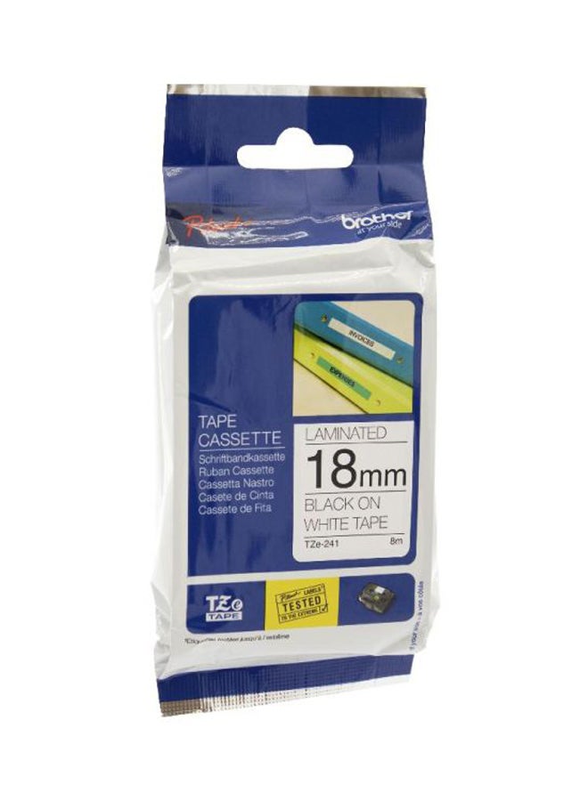 brother P-Touch Laminated Label Tape White/Black - Image 2