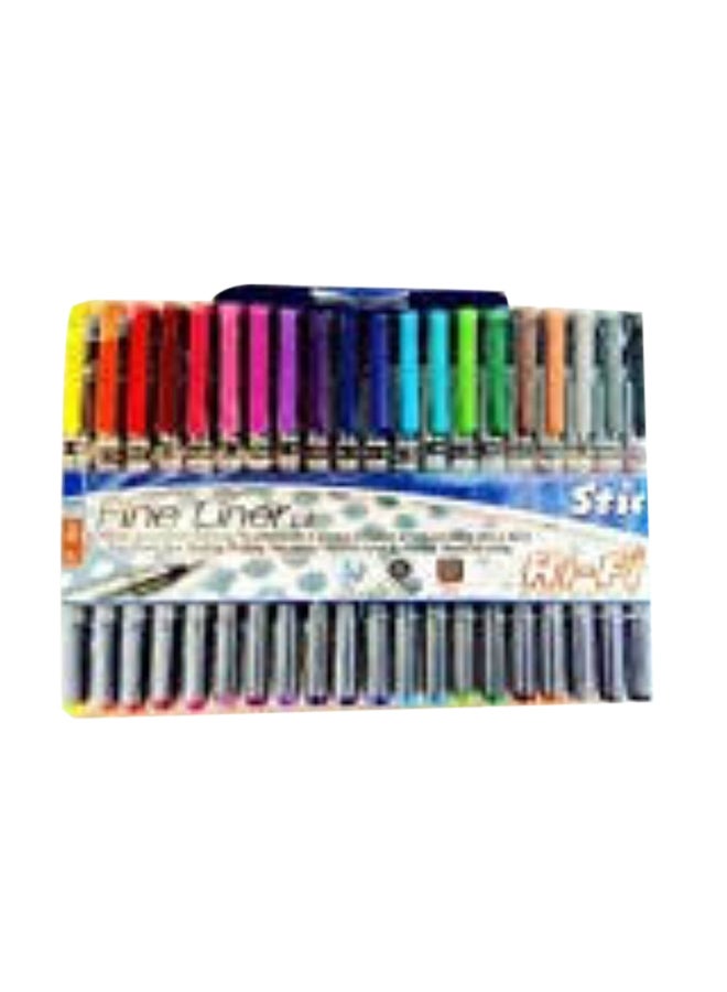 36-Piece Colour Peps Felt Tip Colouring Pen Set With Zipper Packet Multicolour