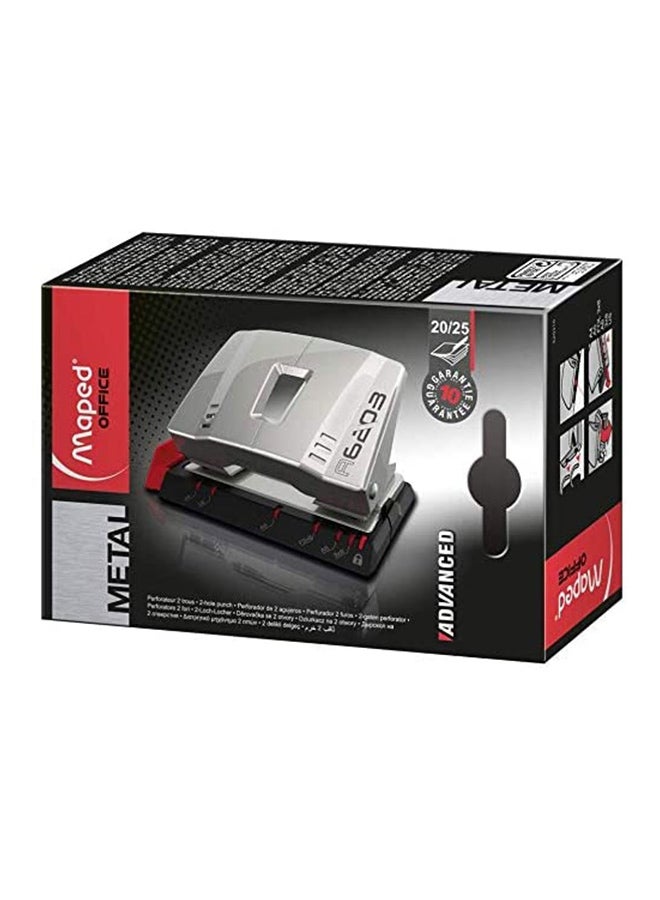 مابد خرامة ورق أدفانسد مزودة بمثقبين فضي/ رمادي داكن/ أحمر - Image 2