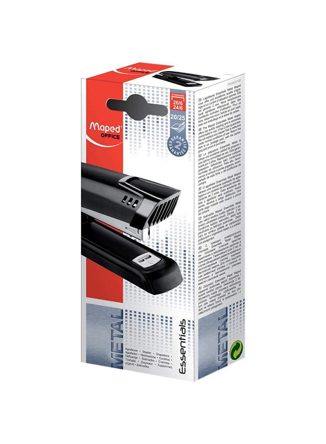Maped Essentials Half Strip Metal Stapler Black - Image 2