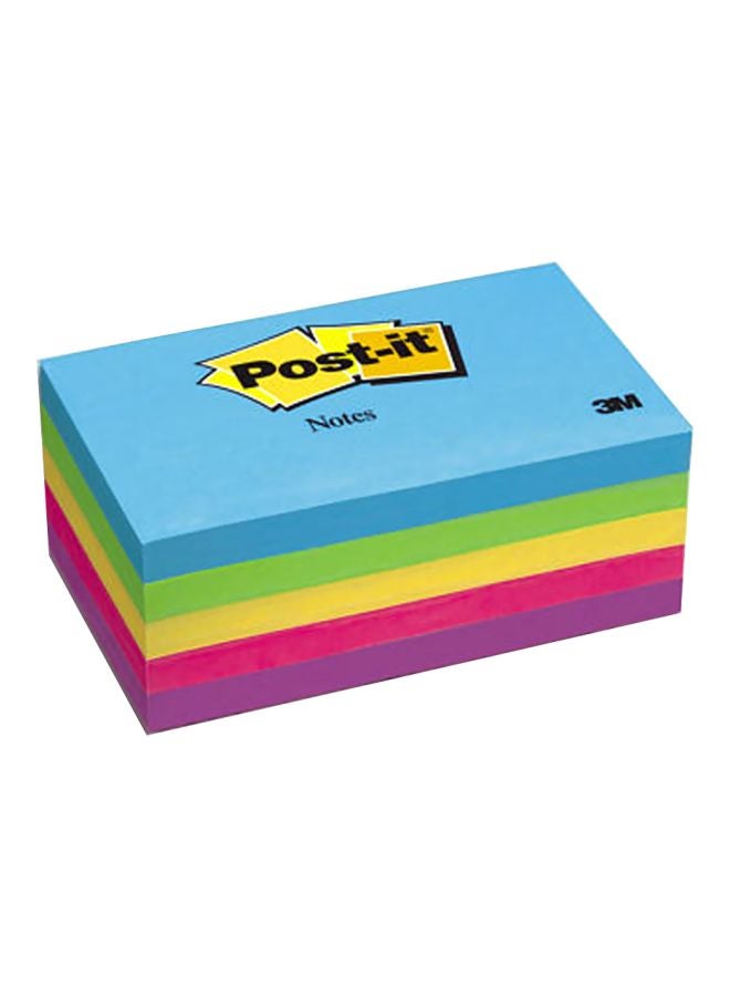 ثري ام مجموعة أوراق ملاحظات بوست إت ذاتية اللصق مكونة من 500 قطعة أزرق/أخضر/أصفر