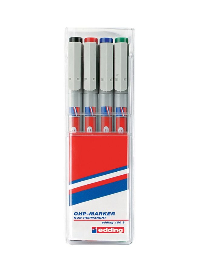 Edding 4-Piece 150S Fine Tip Marker Set Multicolour