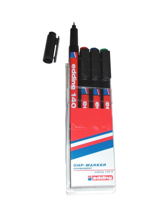 إدينغ طقم أقلام ماركر 140 إس أو إتش بي بسن مستدير مكون من 4 قطع متعدد الألوان