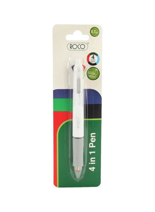ROCO 4-In-1 Gel Ink Pen White