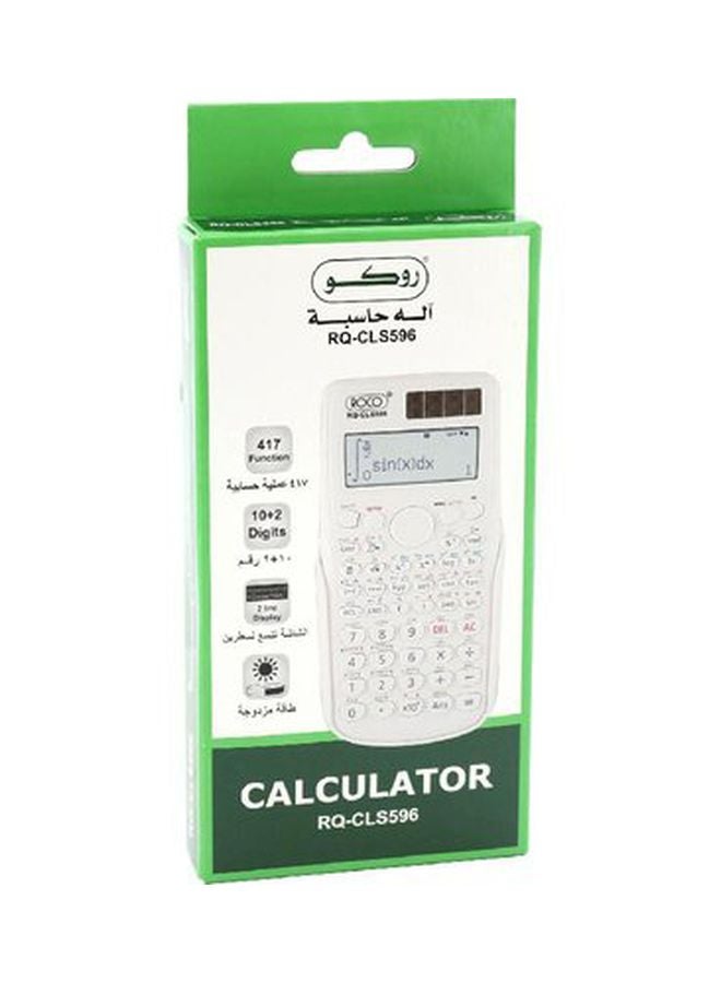 روكو آلة حاسبة علمية بشاشة سعة 12 رقماً أبيض/أصفر/أسود - Image 3