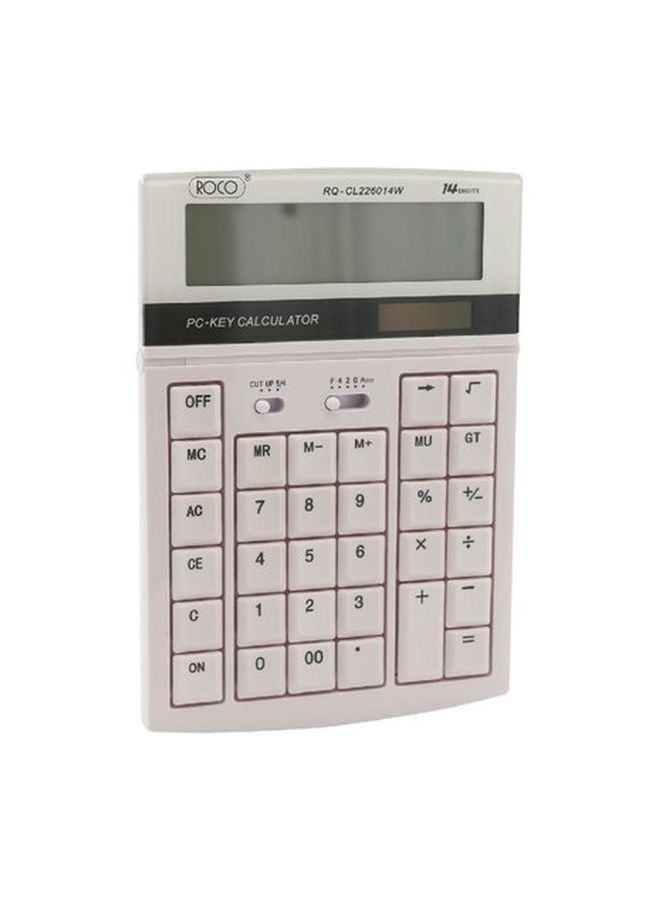 روكو آلة حاسبة أساسية بشاشة سعة 14 رقماً أبيض/ أسود - Image 1