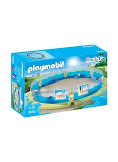 Playmobil 39-Piece Family Fun Aquarium Enclosure Playset 9063 7.4x18.7x28.4cm  - Image 1