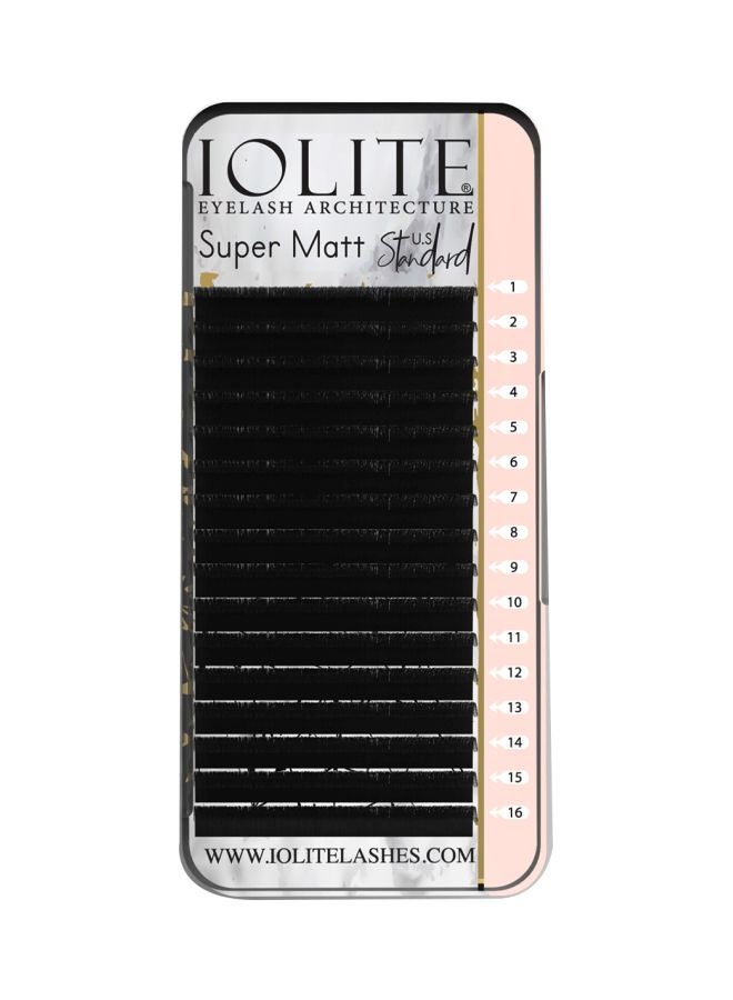 IOLITE Pair Of 8 Super Matt B Curl False Eyelashes Black