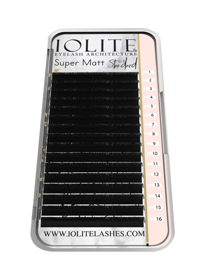 IOLITE 16-Piece Super Matt B Curl False Eyelashes Black - Image 2