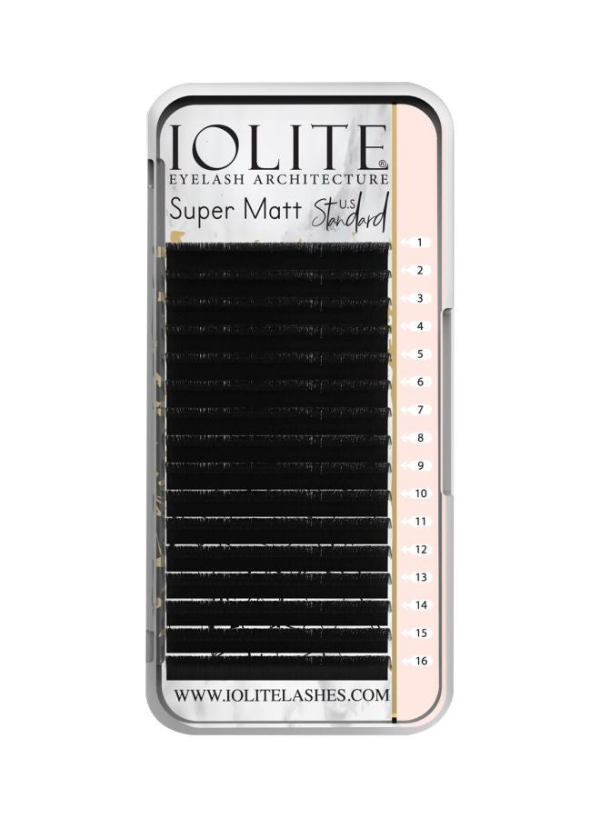 IOLITE Pair Of 8 Super Matt B Curl False Eyelashes Black - Image 1