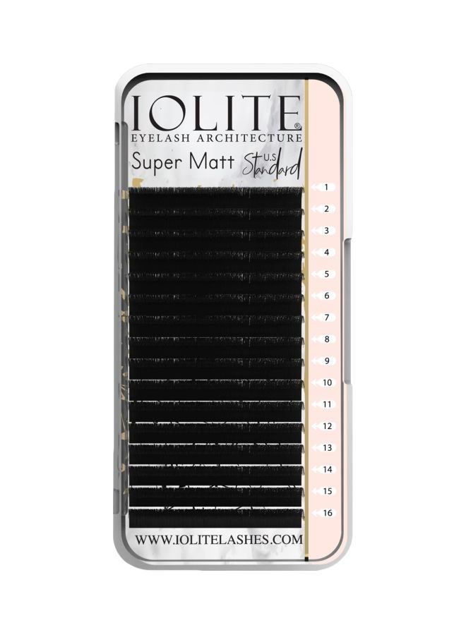 Pair Of 8 Super Matt D Curl False Eyelash Set Black