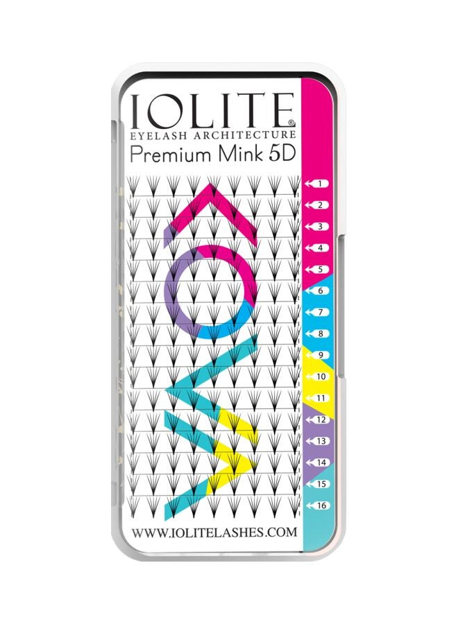 أيولايت رموش اصطناعية 5D من دي كيرل من فرو المنك الفاخر مكونة من 8 أزواج أسود