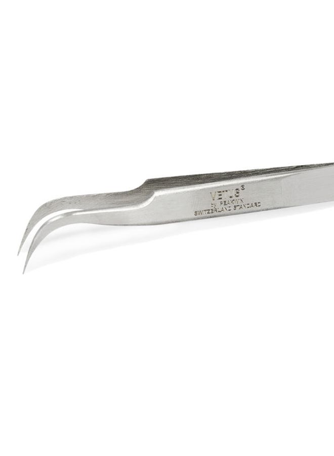 Lolite Super Fine Curved Tip Tweezer Silver - Image 2