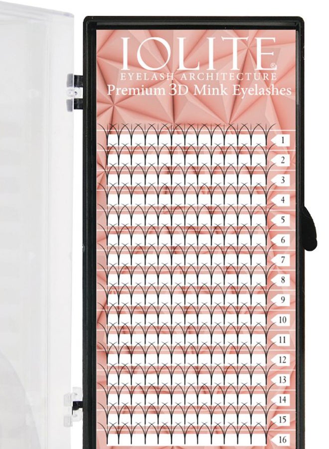 لوليت طقم رموش مينك دي كيرل بريميوم ثلاثية الأبعاد من 16 قطعة أسود - Image 2