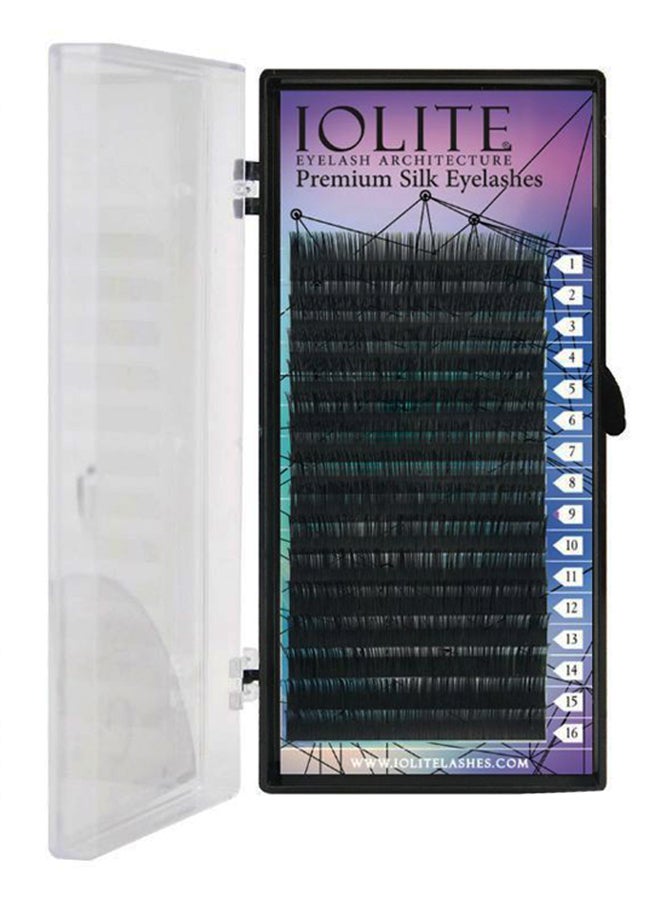 Lolite 16-Piece B Curl Premium Silk Eyelashes Set Black - Image 1