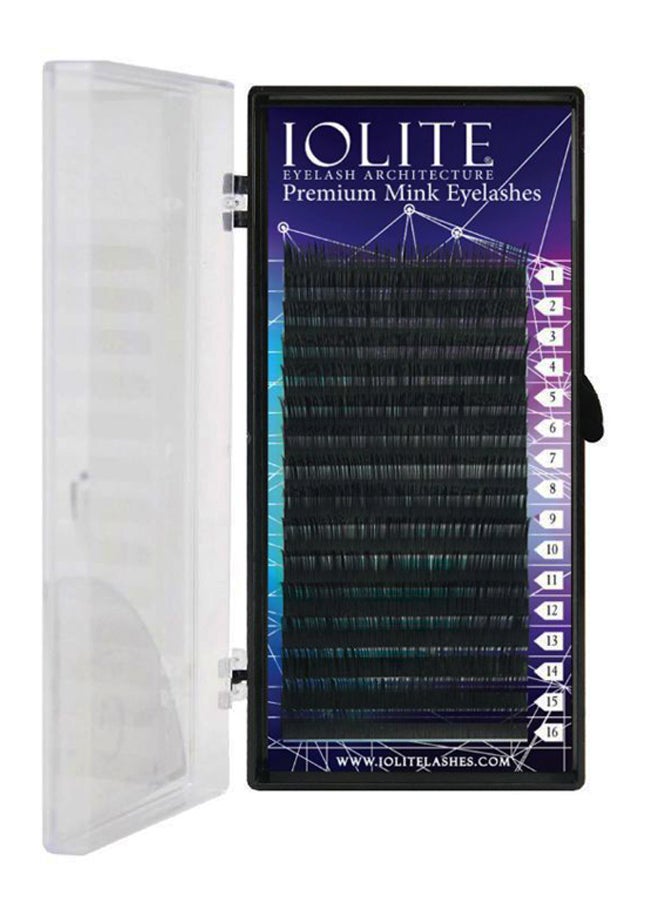 لوليت طقم رموش بريميوم مينك بدرجة تجعد B مكون من 16 قطعة أسود - Image 1