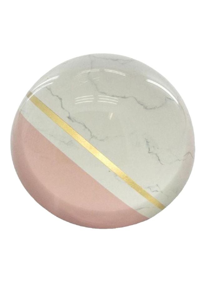 روكو ثقالة ورقية من الرخام بطبعة تجريدية رمادي/ وردي/ ذهبي